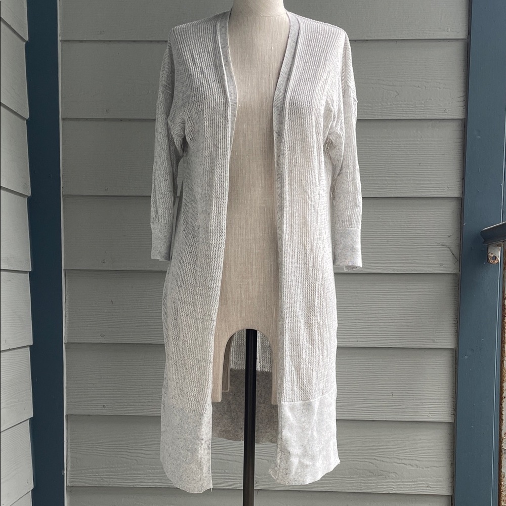 Lightweight Gray Open Front Cardigan